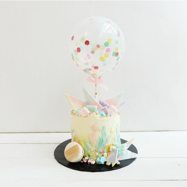 Colorful Confetti Balloon Cake | Rainbow Balloon